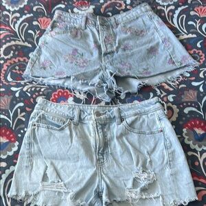2 pair of denim shorts